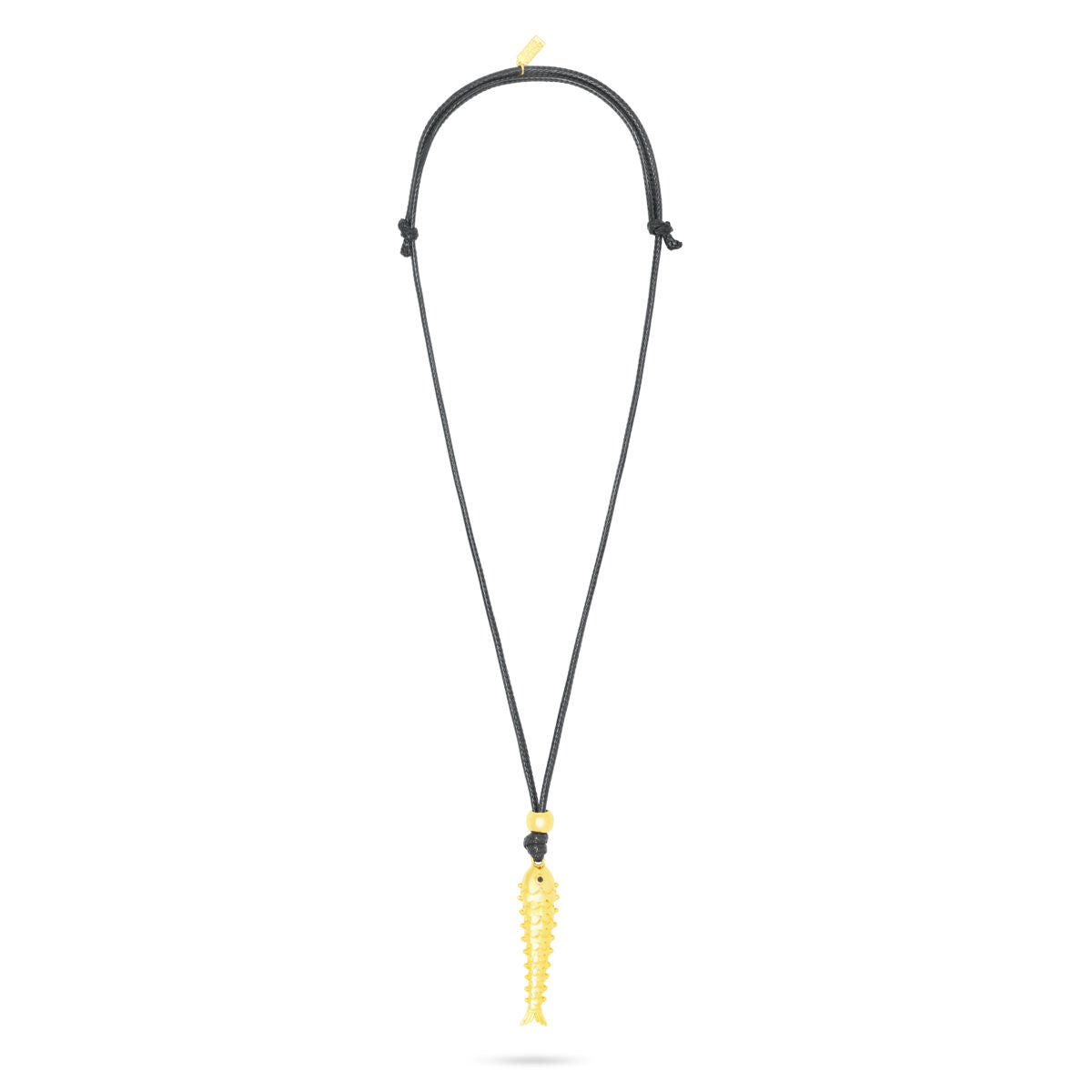 Talis Chains Fish Pendant on leather cord necklace