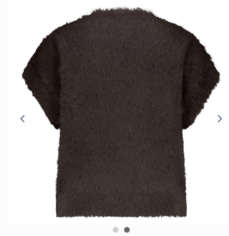 Red Button SRB4672 Sleeveless Fuzzy brown