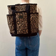 Load image into Gallery viewer, Sixton Leopard Print Backpack Dark Brown
