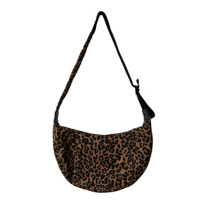 Sixton Leopard Print Sling Bag Small Dark Brown