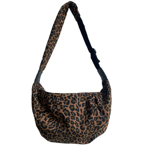 Sixton Leopard Print Sling Bag Dark Brown