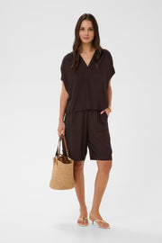 Kaffe KAmilia Wing SL blouse coffee