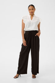 Kaffe KAmilia cropped wide pants coffee