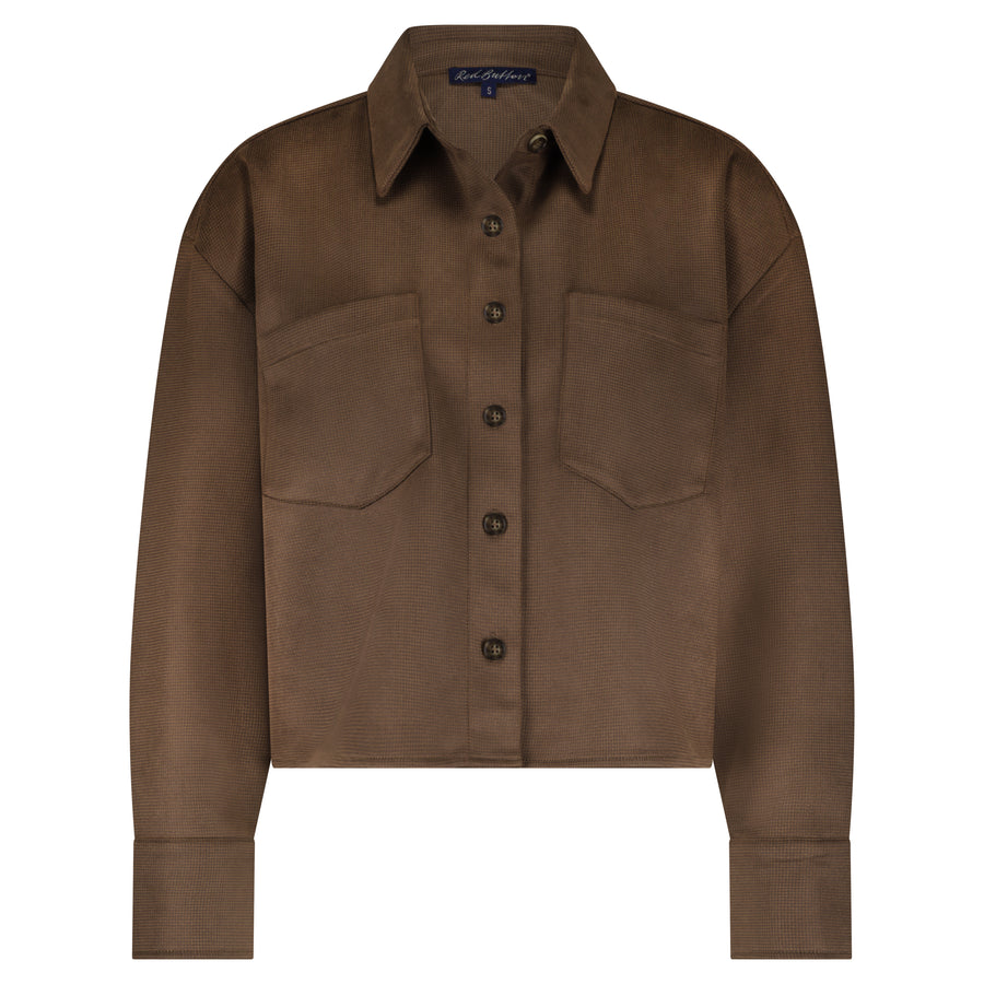 Red Button SRB4668 Blousejacket 2 tone faux suede