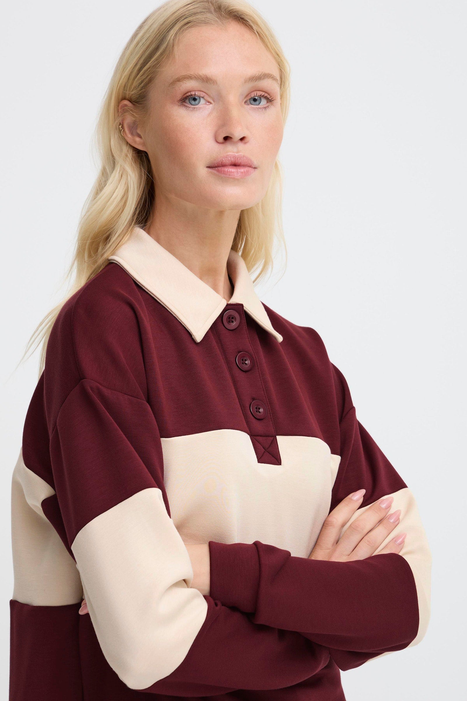 BYOUNG BYpusti contrast polo pullover