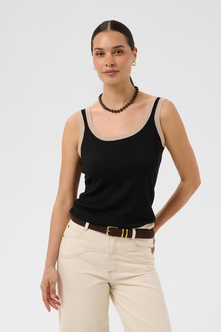 Kaffe KAlizza Contrast knit top