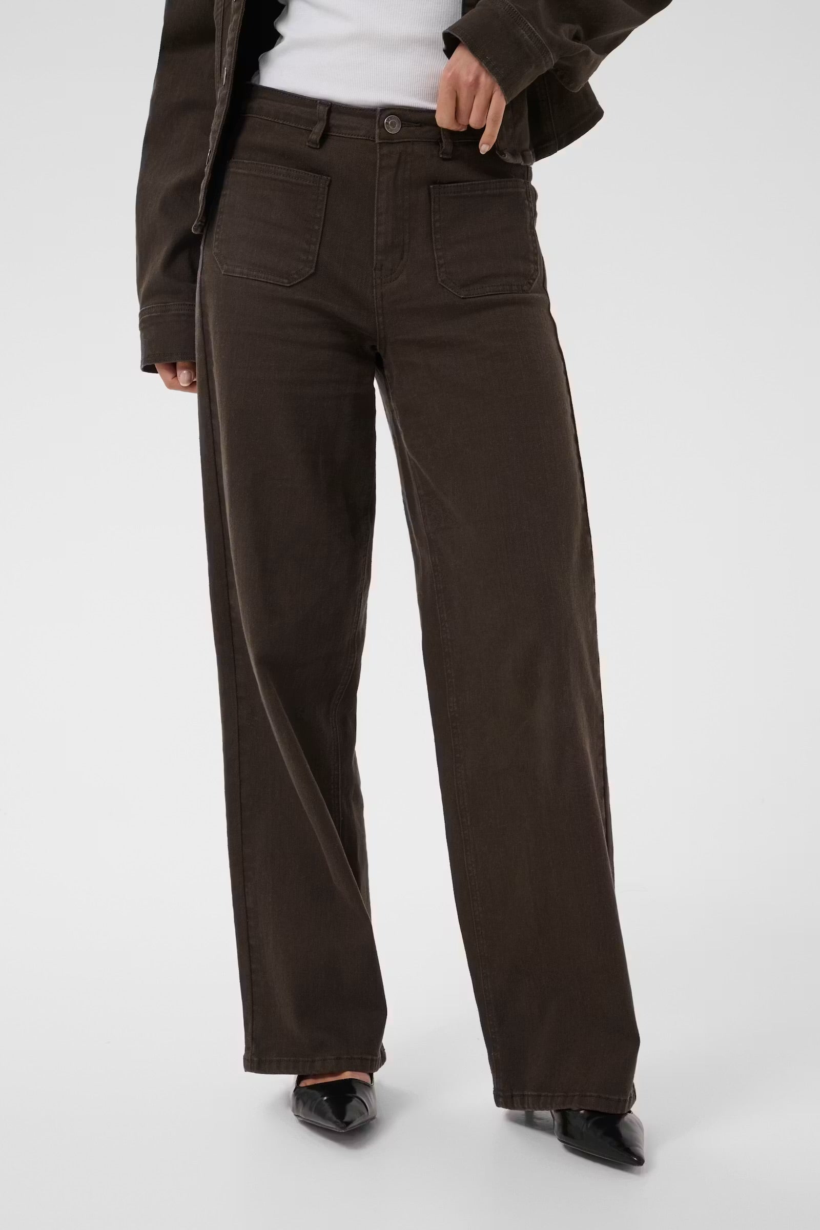 Kaffe KAbrook HW Reg fit jeans Chocolate