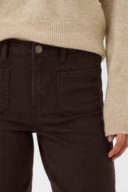 Kaffe KAbrook HW Reg fit jeans Chocolate