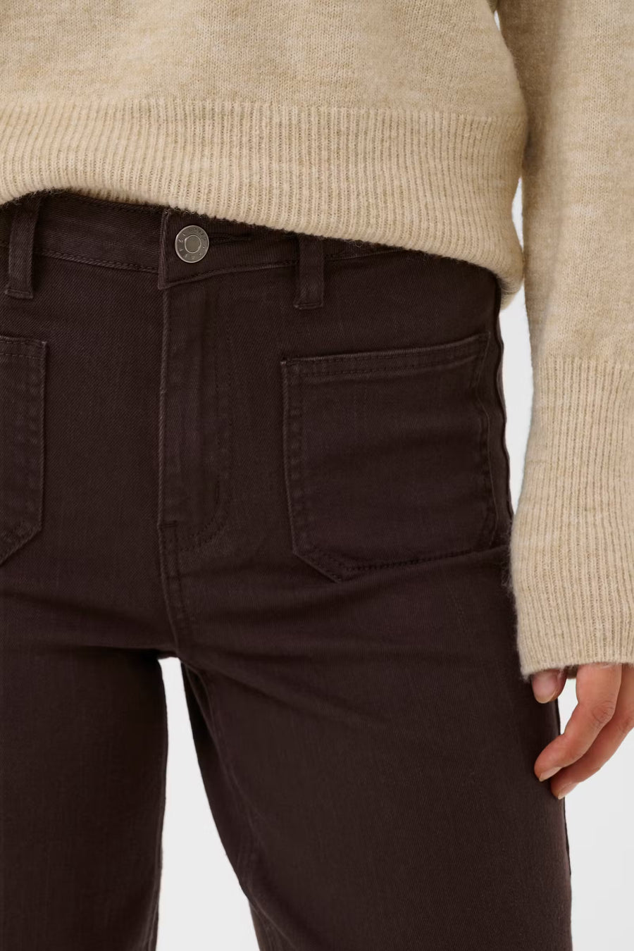 Kaffe KAbrook HW Reg fit jeans Chocolate