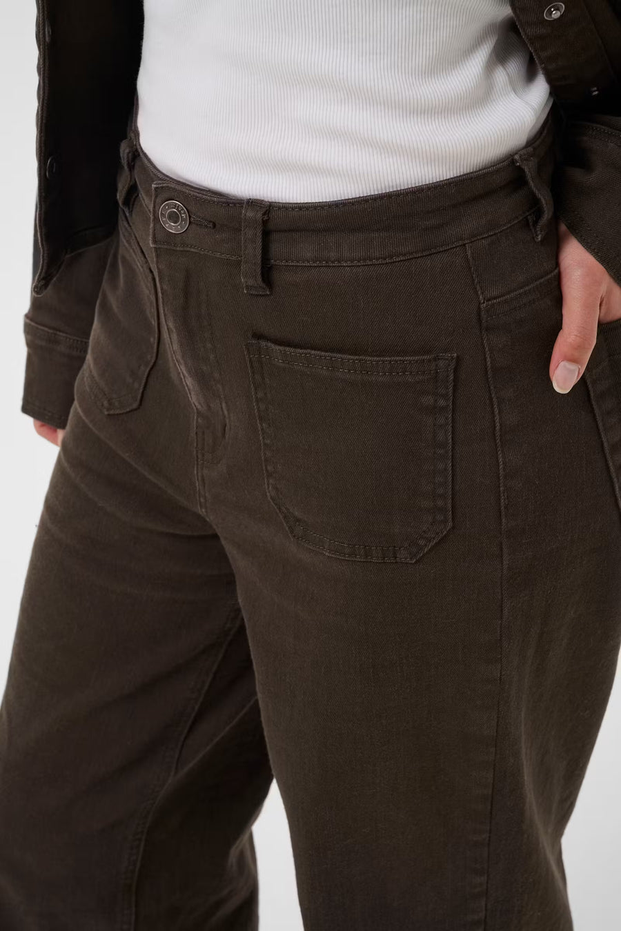 Kaffe KAbrook HW Reg fit jeans Chocolate
