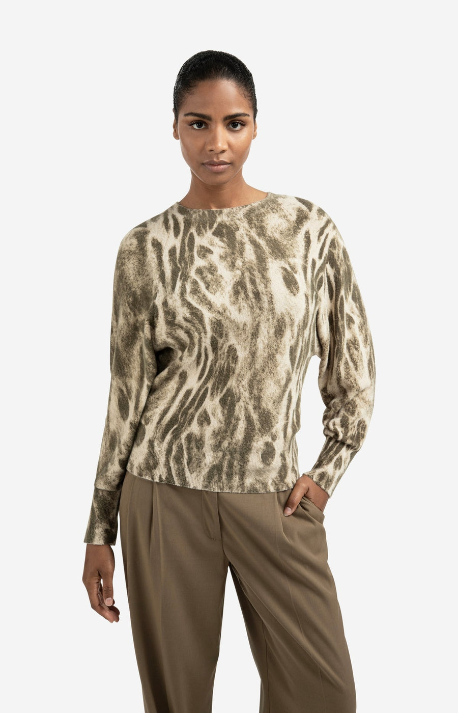 Yaya 01-000497 sweater with allover print