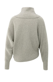 Yaya 01-000506 batwing sweater with collar