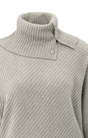Yaya 01-000506 batwing sweater with collar