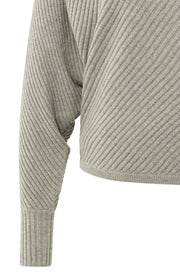 Yaya 01-000506 batwing sweater with collar