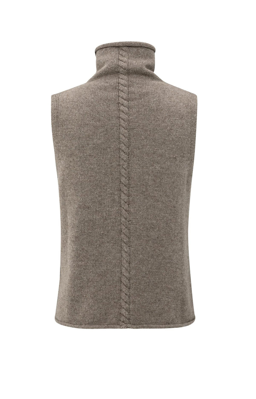 Yaya 01-000492 Cable high neck sleeveless sweater