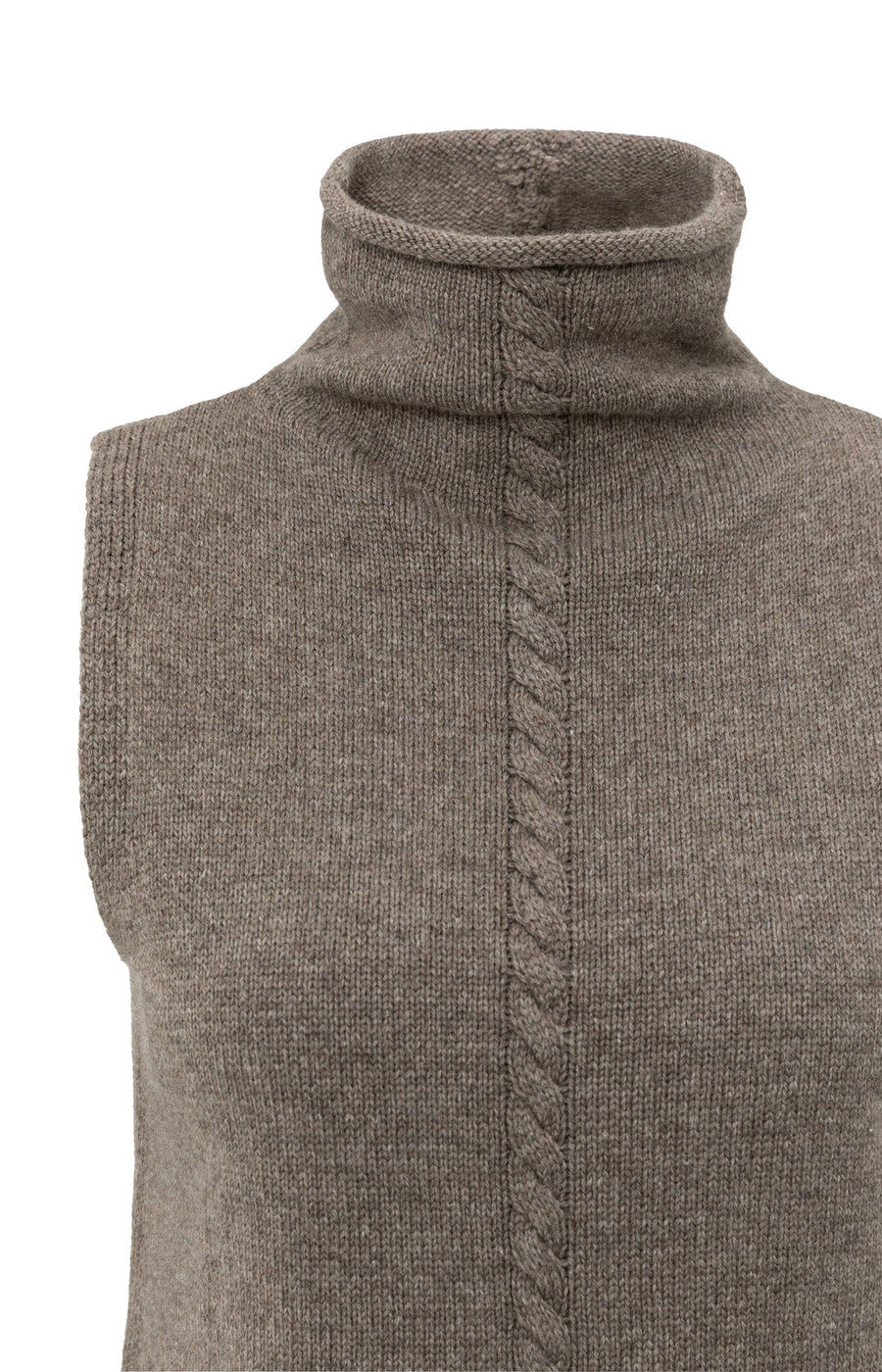 Yaya 01-000492 Cable high neck sleeveless sweater