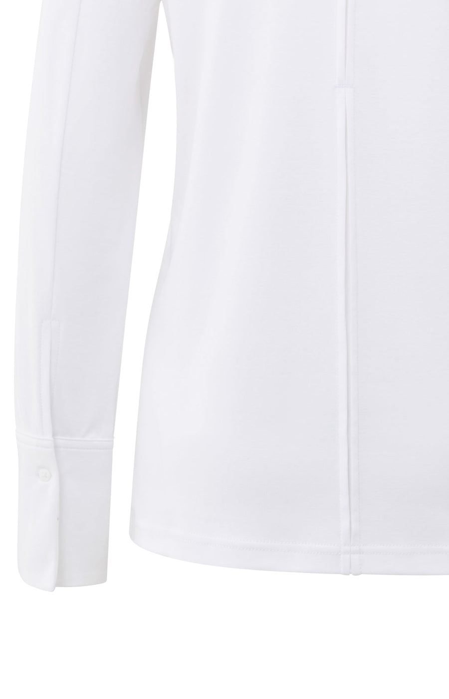 Yaya 01-709321 long sleeve jersey top with woven cuffs