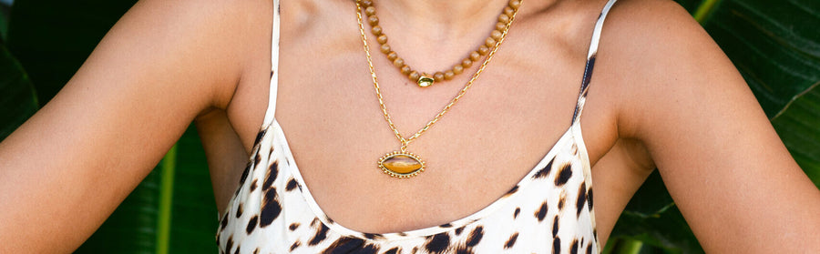 Talis Chains Tigers eye pendant necklace