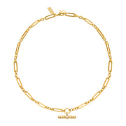 Talis Chains T Bar necklace white