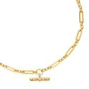 Talis Chains T Bar necklace white