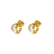 Talis Chains CZ Huggie Studs clear