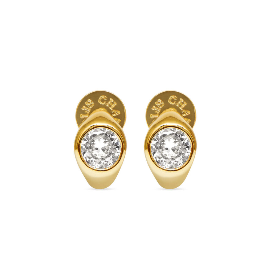 Talis Chains CZ Huggie Studs clear