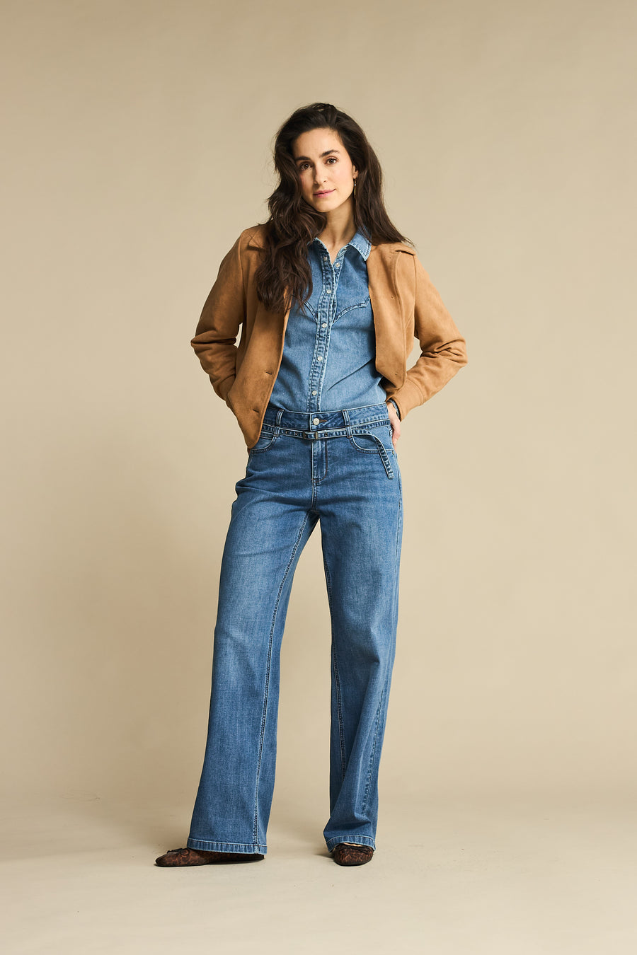 Red Button SRB4698 Jacket faux suede almond
