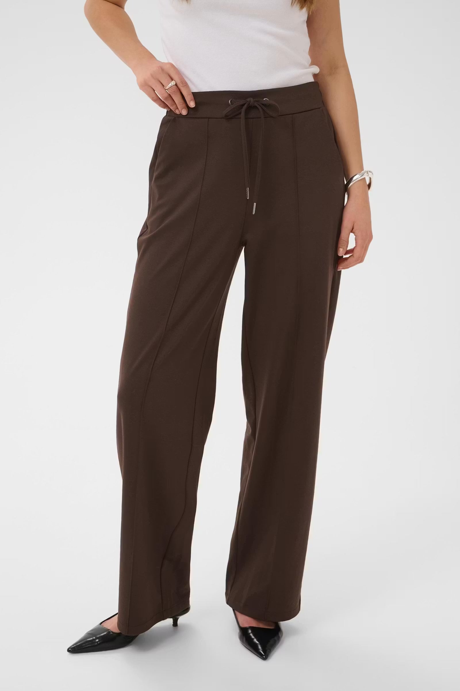 Kaffe KAjenny straight pants choc