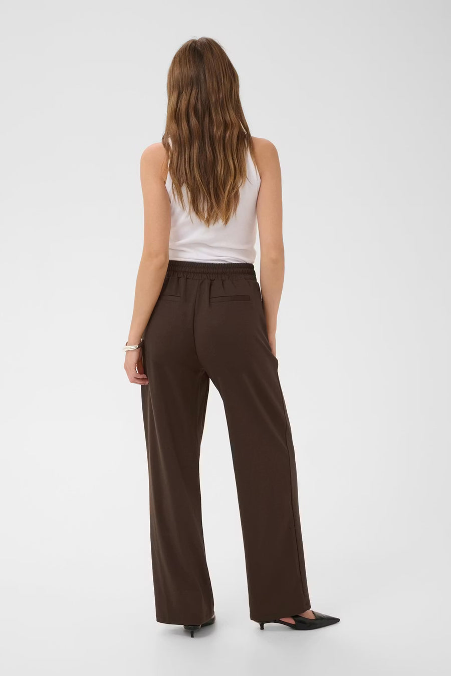 Kaffe KAjenny straight pants choc