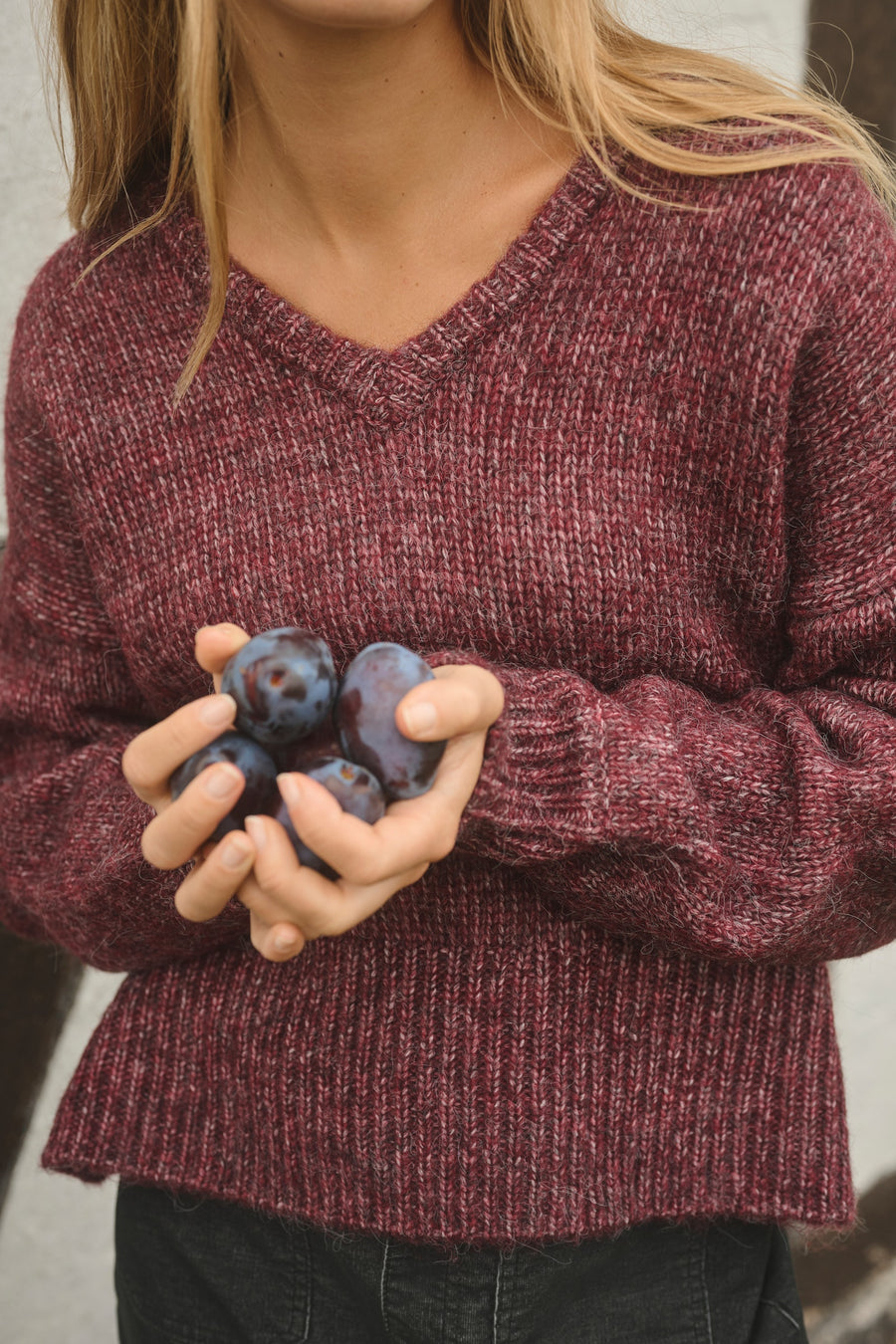 Kaffe KAtrina LS pullover windsor wine