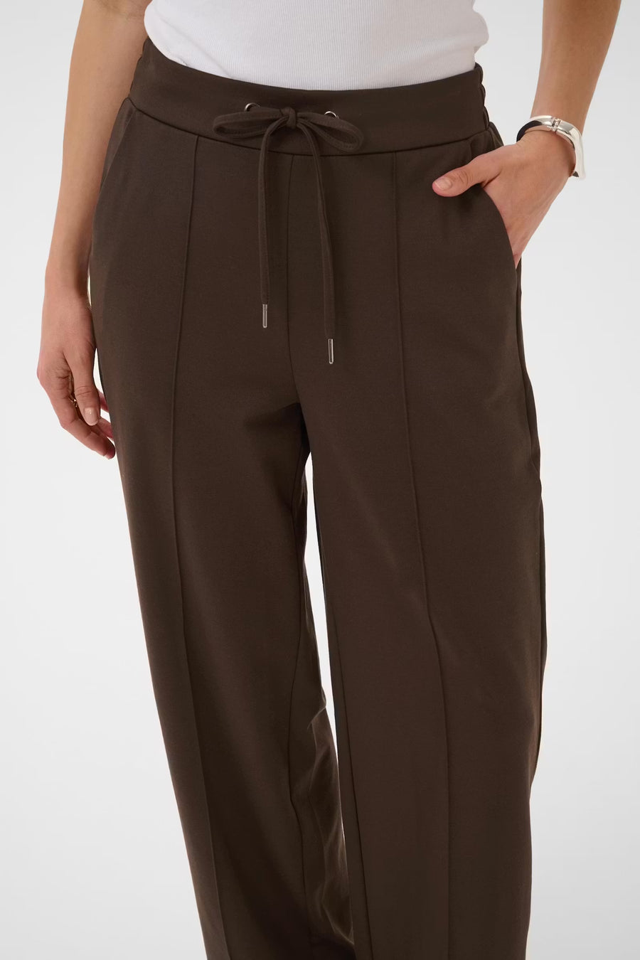 Kaffe KAjenny straight pants choc