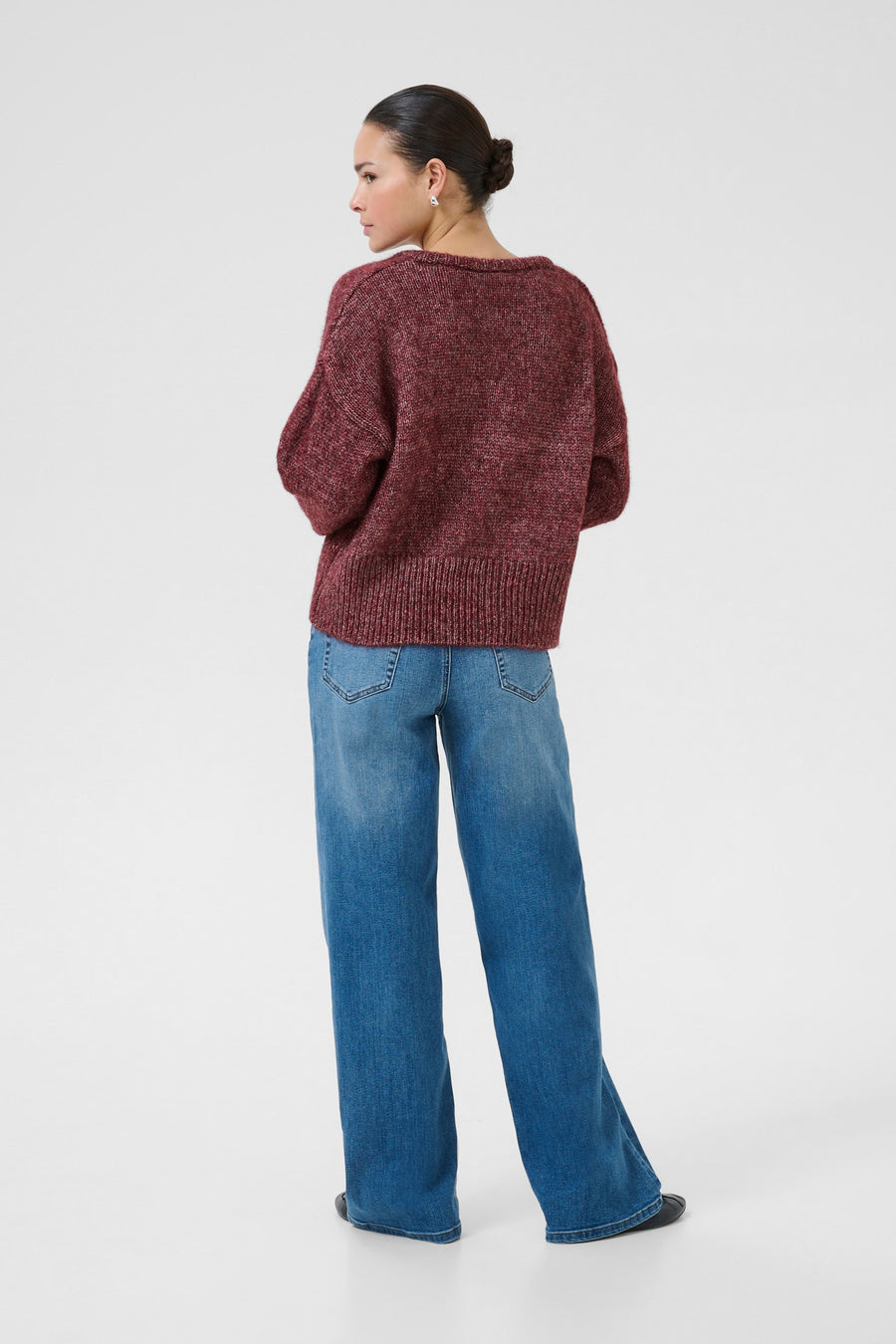Kaffe KAtrina LS pullover windsor wine