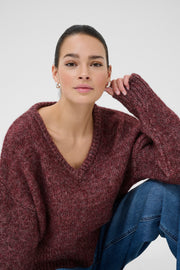 Kaffe KAtrina LS pullover windsor wine
