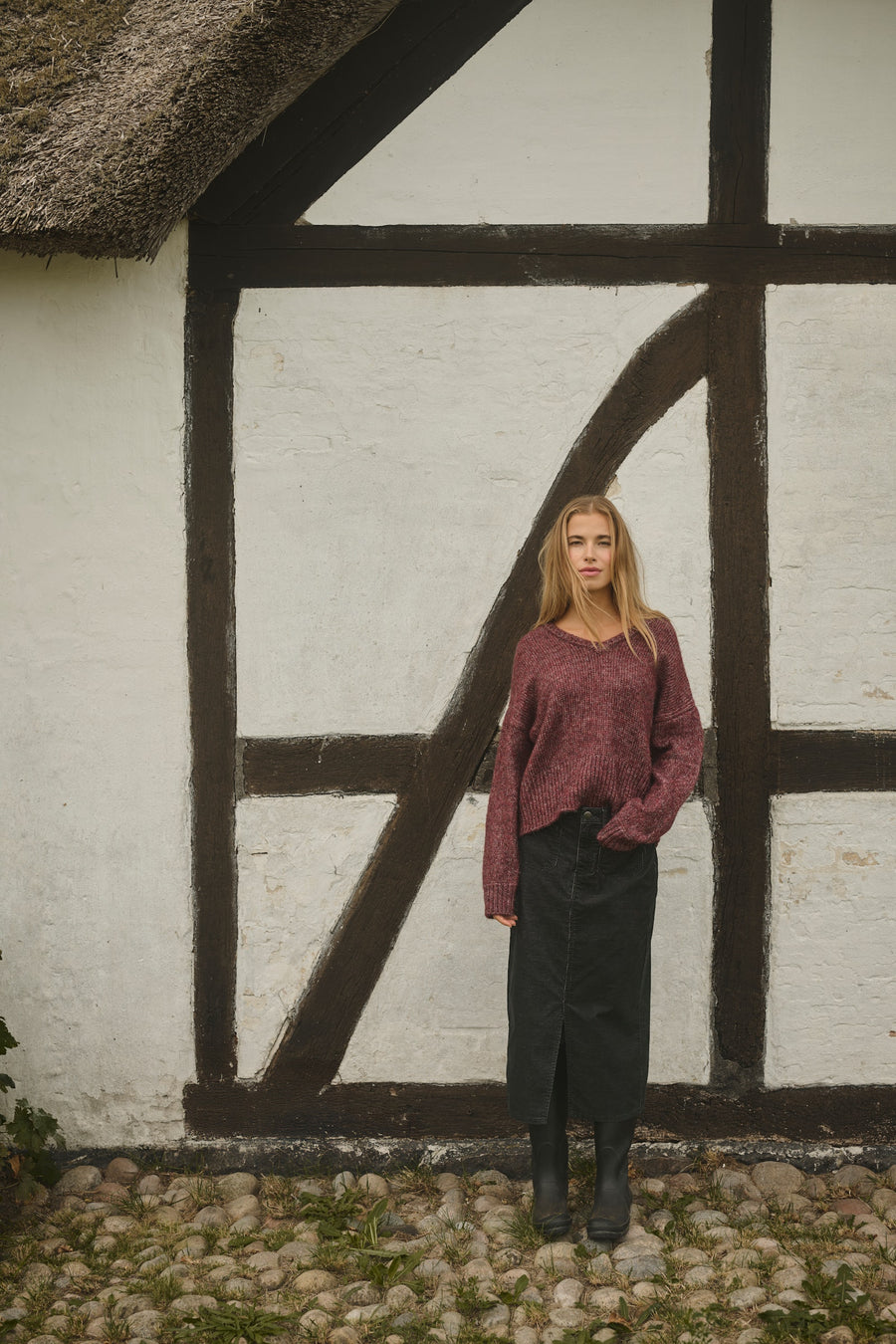 Kaffe KAtrina LS pullover windsor wine