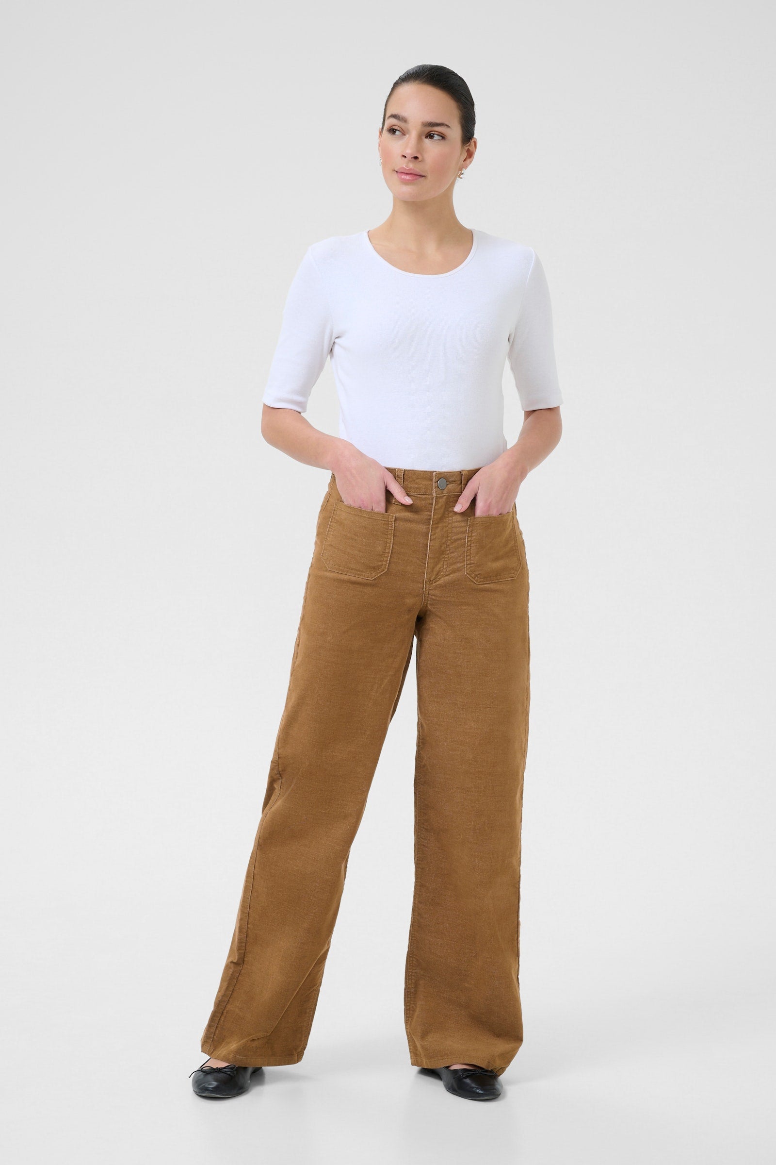 Kaffe KAmolly Pants Toasted coconut