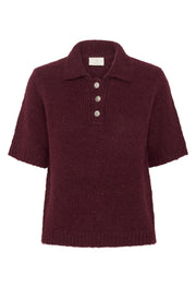 Kaffe KAemilie polo pullover wine