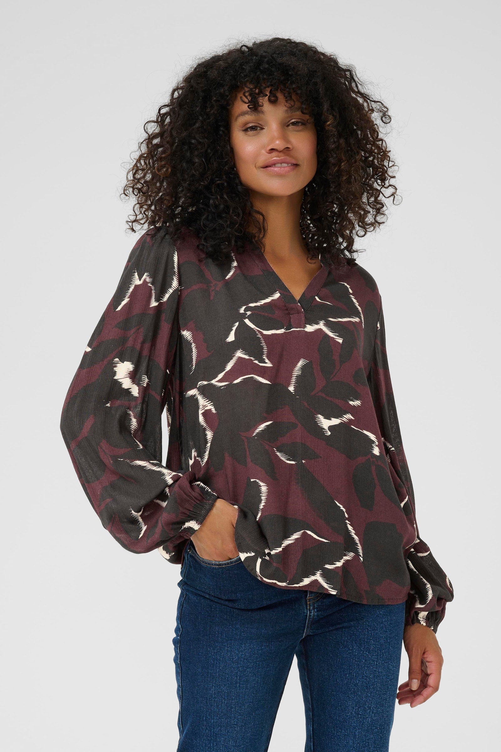 Kaffe KAbeate Amber Blouse wine