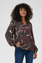 Kaffe KAbeate Amber Blouse wine