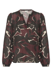 Kaffe KAbeate Amber Blouse wine