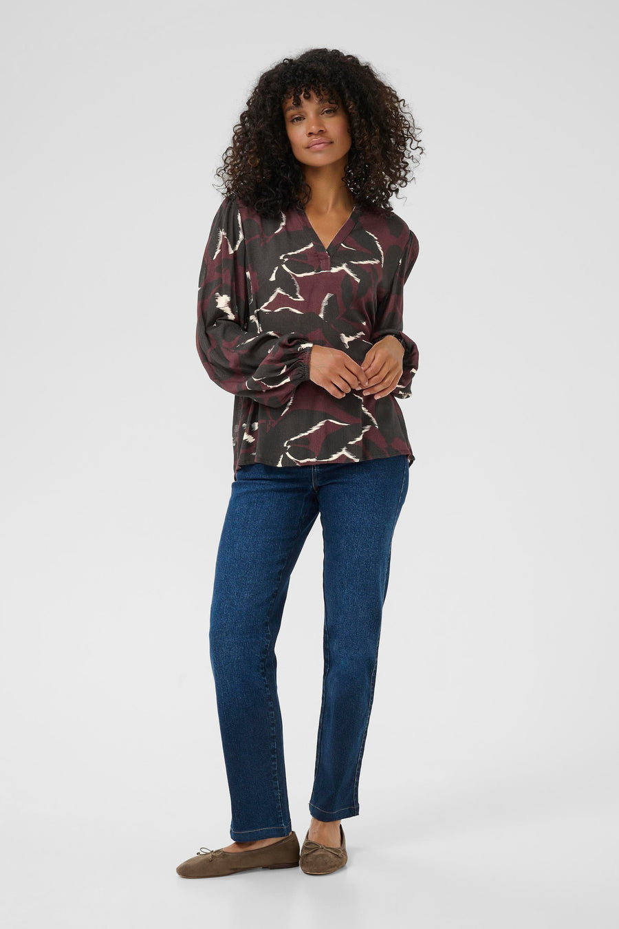 Kaffe KAbeate Amber Blouse wine