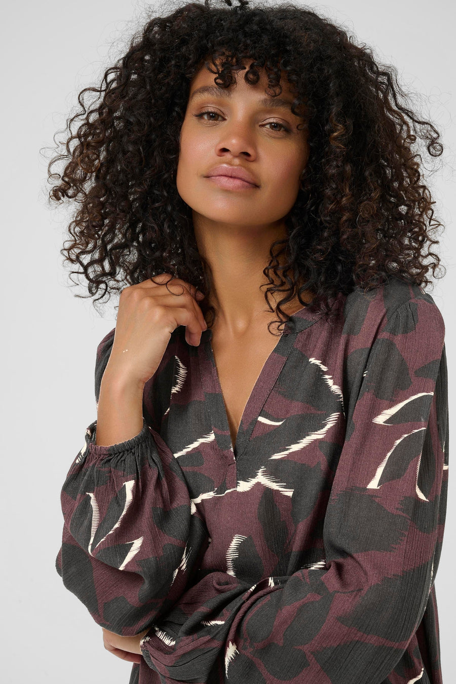 Kaffe KAbeate Amber Blouse wine