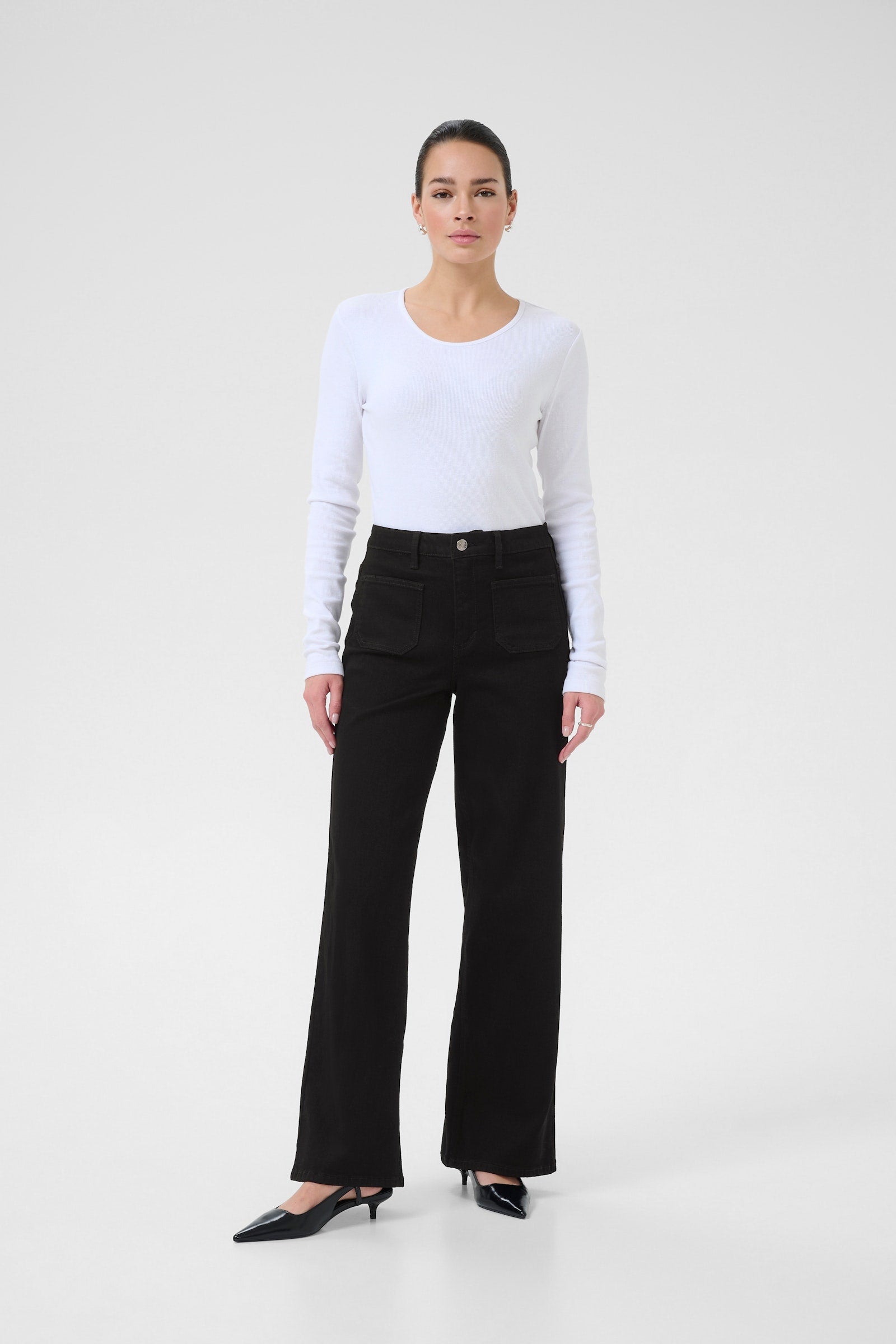 Kaffe KAbrook HW reg jeans black