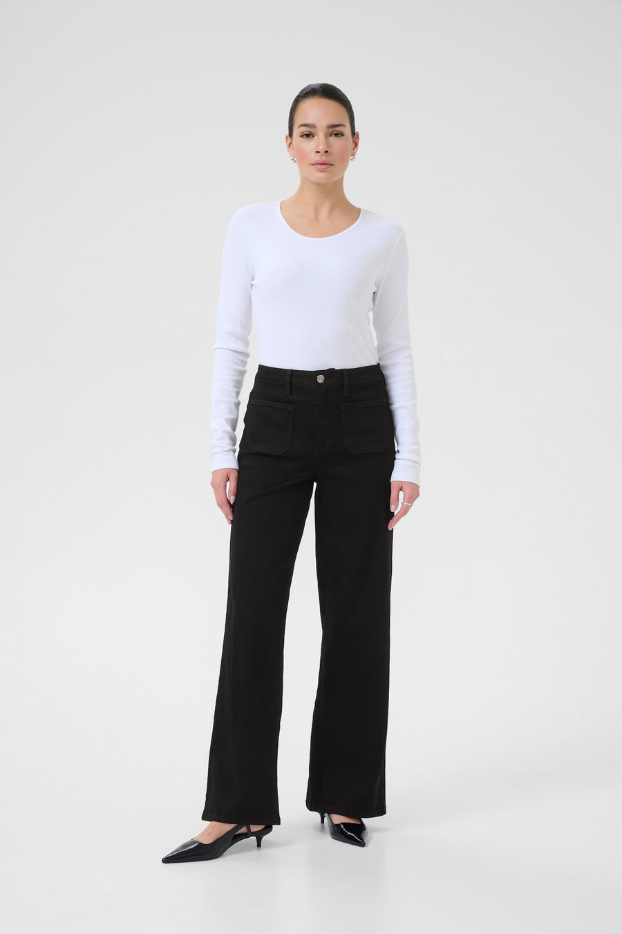 Kaffe KAbrook HW reg jeans black