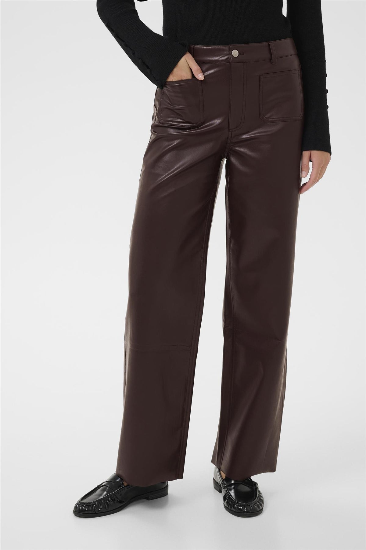 Kaffe KAmikka pu jeans black coffee