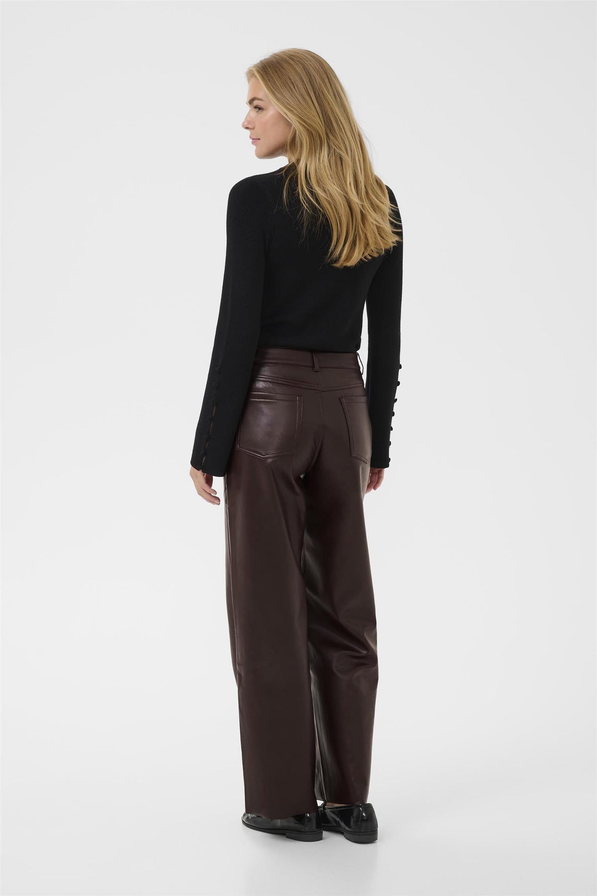 Kaffe KAmikka pu jeans black coffee
