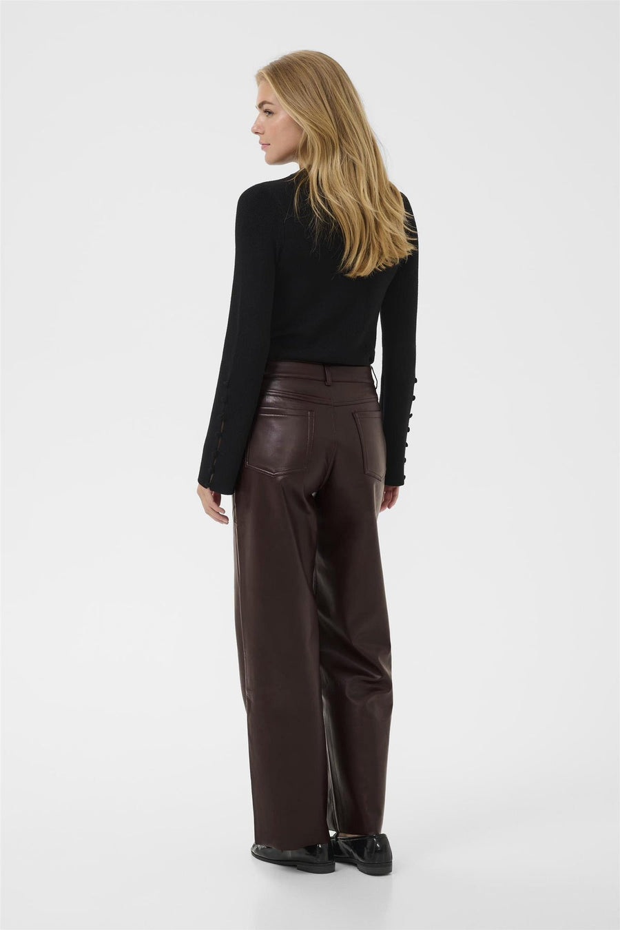Kaffe KAmikka pu jeans black coffee