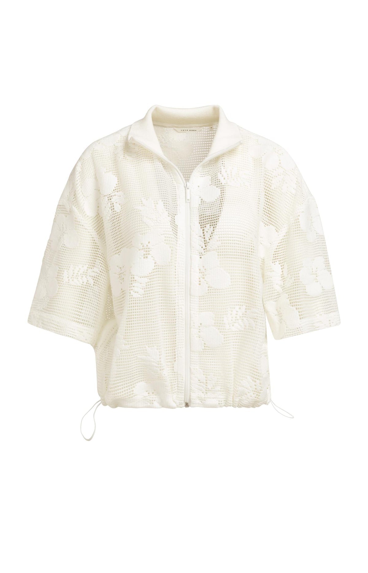 Yaya 01-201234 Crochet jacket beige