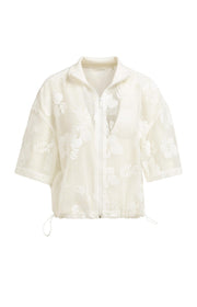 Yaya 01-201234 Crochet jacket beige