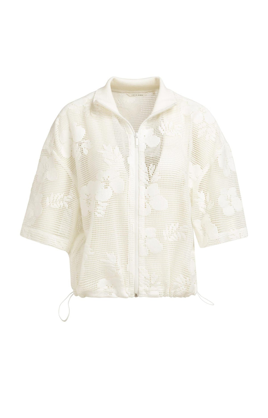 Yaya 01-201234 Crochet jacket beige