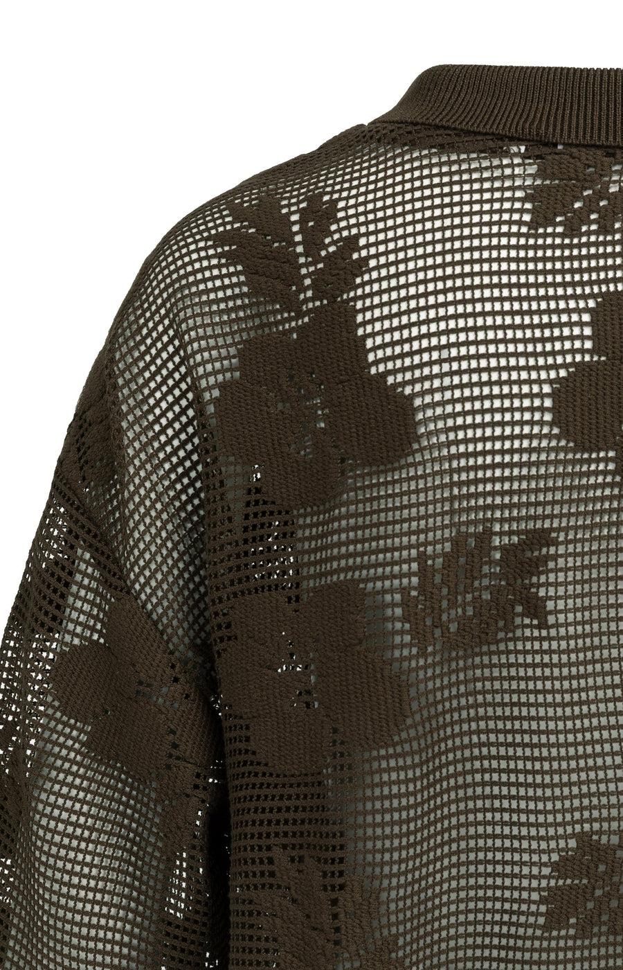 Yaya 01-201234 Crochet jacket brown